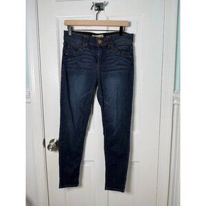 Democracy Jeans Womens 8 Blue Denim Ab Technology Slim Ankle Dark Wash